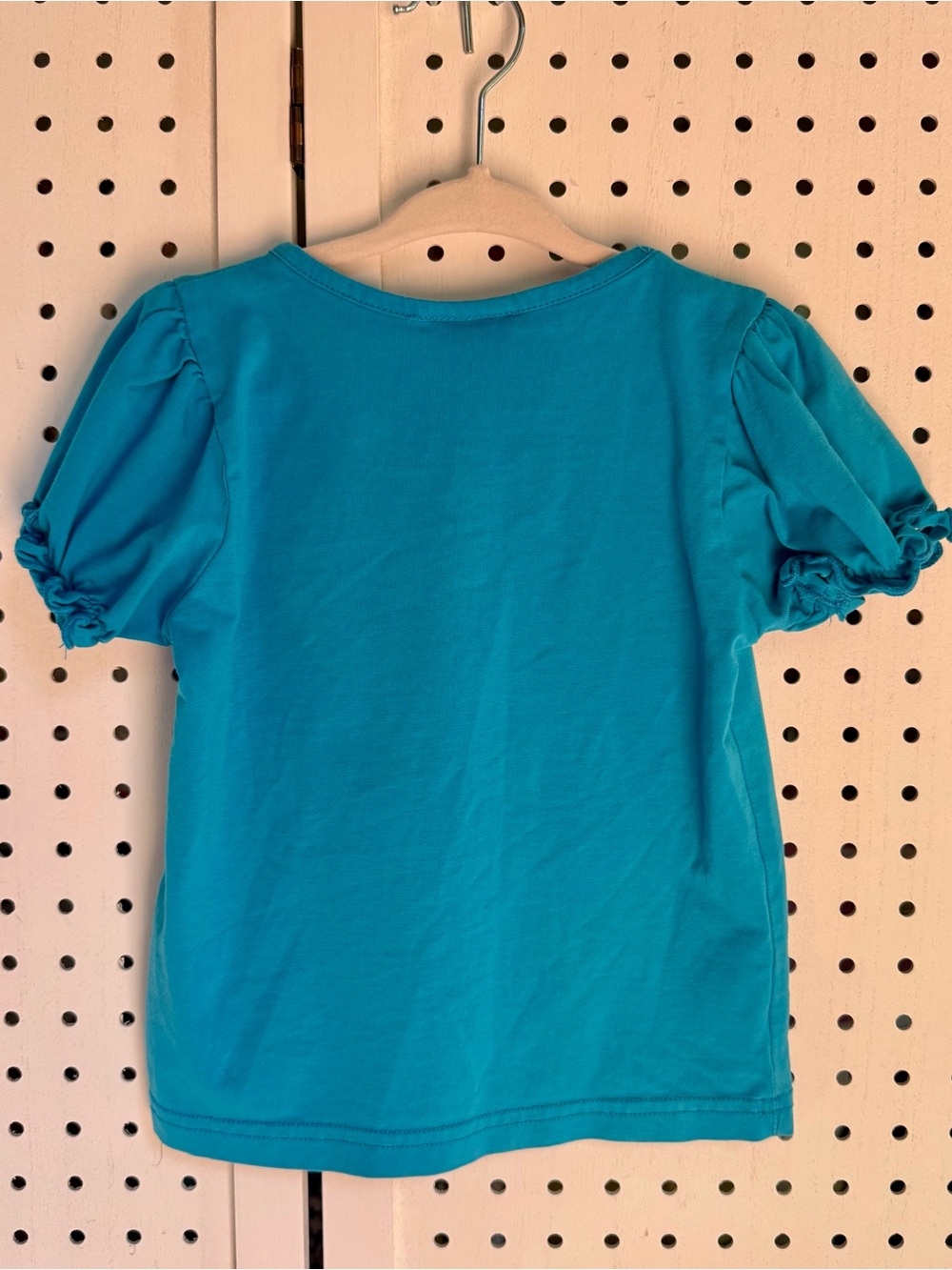 Smocked Polkadot 24M Bright Blue Sandcastle Beach Smocked Short Sleeve Top / Tee - Picture 4 of 4